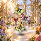 Four Fluttering Butterflies Brooch in a themed styled scene