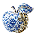Jeweled Enamel Apple Brooch