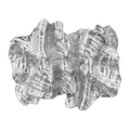 Sculpted Wrinkled Abstract Brooch