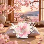 Pastel Blossom Branch Brooch styled in a thematic scene