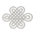 Silver-Tone Chinese Knot Brooch — Silver Tone