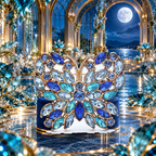 Sparkling Butterfly with Marquise Wing Details Brooch styled in a thematic scene